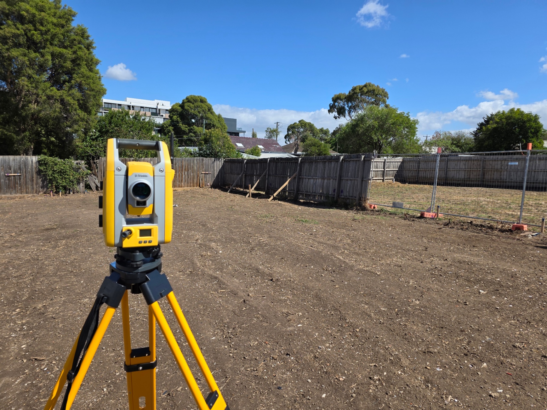 Advanced total station on a Melbourne construction site